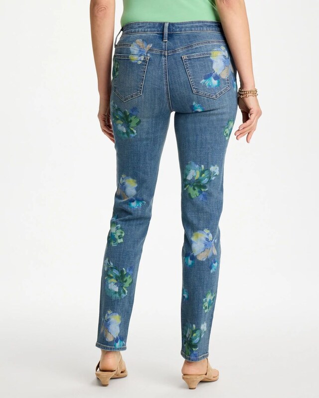 Girlfriend Slim Floral Ankle Jeans - image 4